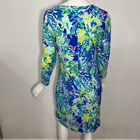 Lilly Pulitzer Riva Dress in Wade and Sea Blue Print - M - Picture 10 of 16